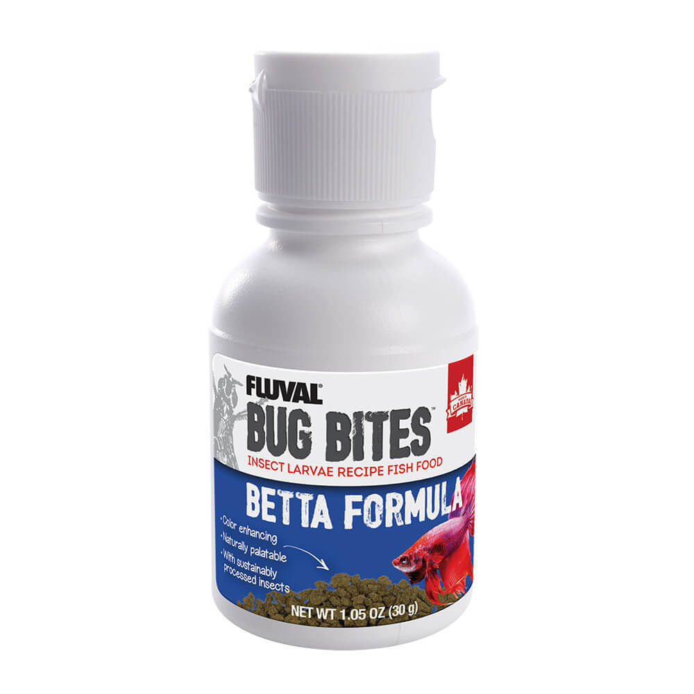 Flacone di cibo per pesci in micro-granuli Fluval Bug Bites Betta Formula