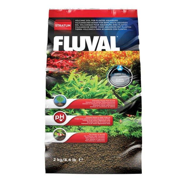 Substrato in aqua soil attivo Fluval Plant and Shrimp Stratum per vasche piantumate e di caridine