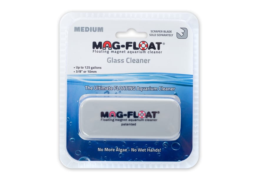 Mag-Float 125 medium pulitore magnetico galleggiante per vetri d'acquario con feltrino