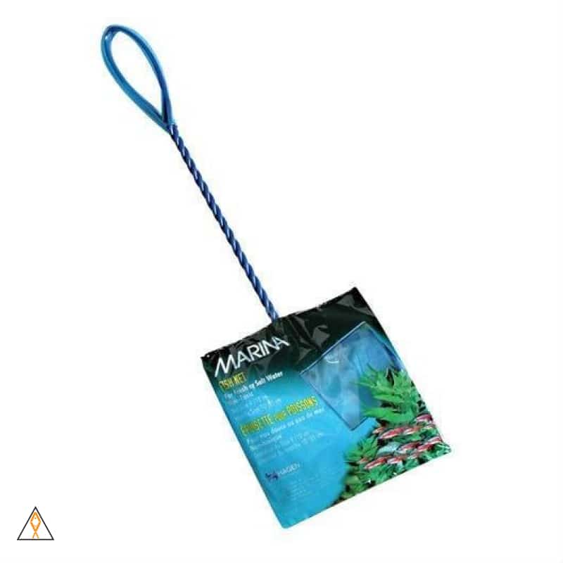 Retino a maglia fine in nylon Marina per acquario con manico rivestito in plastica