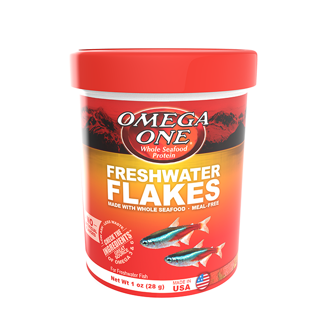 Barattolo di mangime in fiocchi Omega One Freshwater Flakes