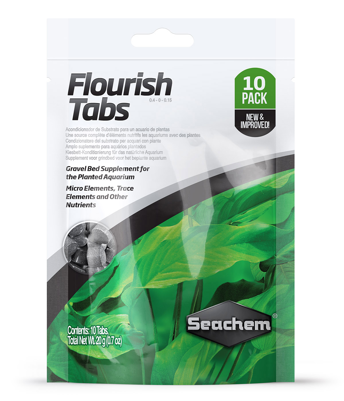 Pastiglie di fertilizzante radicale Seachem Flourish Tabs, barattolo da 40 unità per piante d'acquario